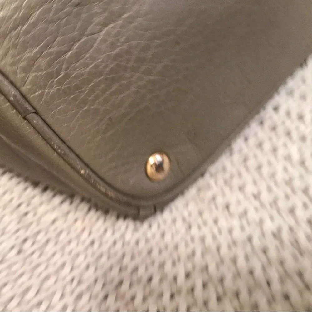 Coach Mickie Satchel Taupe Gray